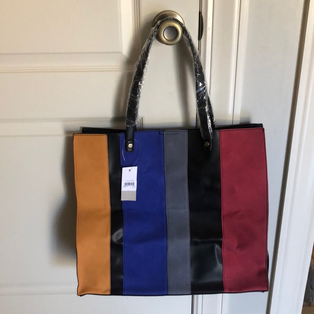 Multi colored large tote